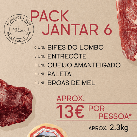 Pack Jantar a 6 | ~ 2,3kg - José Ignácio - Talho Online
